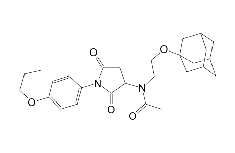 N-[2-(1-adamantyloxy)ethyl]-N-[2,5-dioxo-1-(4-propoxyphenyl)-3-pyrrolidinyl]acetamide