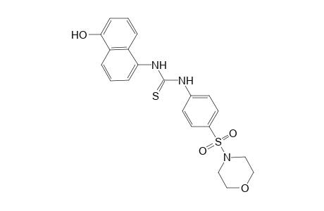 1-(4-morpholin-4-ylsulfonylphenyl)-3-(5-oxidanylnaphthalen-1-yl)thiourea