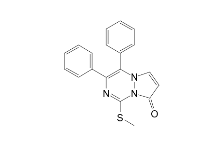 1-(Methylthio)-3,4-diphenylpyrazolo[1,2-a]-(1,2,4)-triazin-8-one