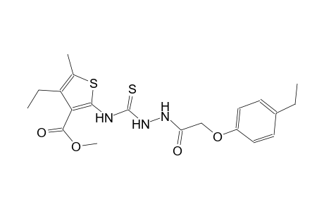 methyl 4-ethyl-2-[({2-[(4-ethylphenoxy)acetyl]hydrazino}carbothioyl)amino]-5-methyl-3-thiophenecarboxylate
