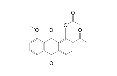 2-Acetyl-8-methoxy-9,10-dioxo-9,10-dihydroanthracen-1-yl Acetate