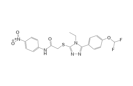 2-({5-[4-(difluoromethoxy)phenyl]-4-ethyl-4H-1,2,4-triazol-3-yl}sulfanyl)-N-(4-nitrophenyl)acetamide