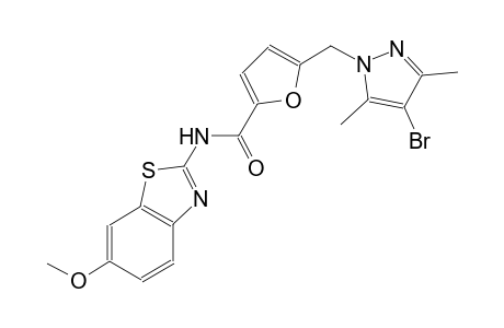 5-[(4-bromo-3,5-dimethyl-1H-pyrazol-1-yl)methyl]-N-(6-methoxy-1,3-benzothiazol-2-yl)-2-furamide