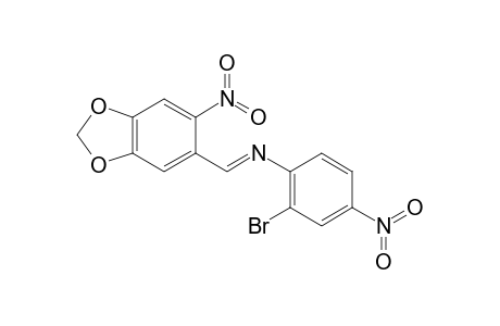 (2-Bromo-4-nitro-phenyl)-(6-nitro-benzo[1,3]dioxol-5-ylmethylene)-amine