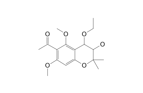 LEPTIN-E;3-HYDROXY-4-ETHOXY-5,7-DIMETHOXY-6-ACETYL-2,2-DIMETHYLCHROMAN