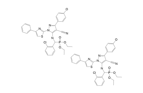 DIETHYL-[4-CYANO-3-(4-HYDROXYPHENYL)-1-(4-PHENYLTHIAZOL-2-YL)-1H-PYRAZOL-5-YLAMINO]-(2-CHLOROPHENYL)-METHYLPHOSPHONATE