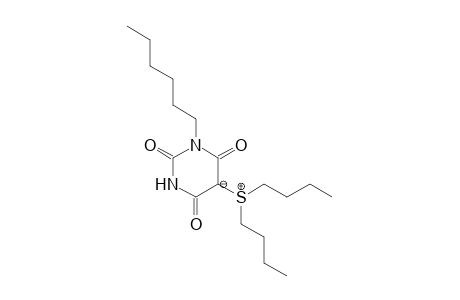 5-(dibutylsulfaniumyl)-1-hexyl-2,4,6-trioxo-1,3-diazinan-5-ide