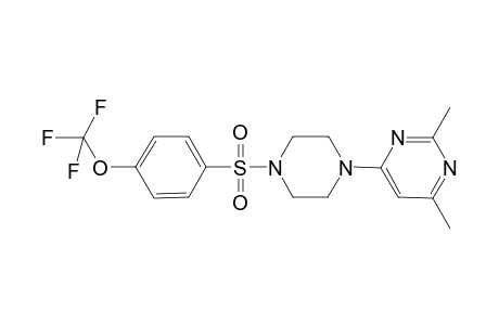 2,4-Dimethyl-6-(4-{[4-(trifluoromethoxy)benzene]sulfonyl}piperazin-1-yl)pyrimidine