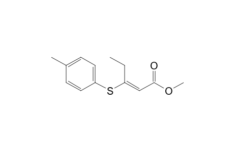3-(4-Tolylsulfanyl)pent-2-enoic acid methyl ester