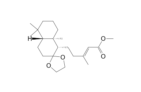 2-Pentenoic acid, 3-methyl-5-(octahydro-5',5',8'a-trimethylspiro[1,3-dioxolane-2,2'(1'H)-naphthalen]-1'-yl)-, methyl ester, [1'S-[1'.alpha.(E),4'a.beta.,8'a.alpha.]]-