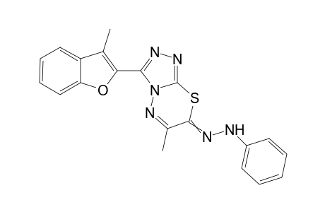 3-(3-Methylbenzofuran-2-yl)-6-methyl-7-phenylhydrazono-1,2,4-triazolo[3,4-b]-1,3,4-thiadiazine