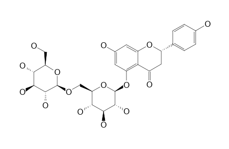 ARENARIUMOSIDE-I;(2S)-NARINGENIN-5-O-BETA-D-GLUCOPYRANOSYL-(1->6)-BETA-D-GLUCOPYRANOSIDE