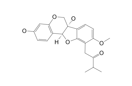 ERYPOEGIN-I;(6AS,11AS)-3,6A-DIHYDROXY-9-METHOXY-10-(2'-OXO-3'-METHYLBUTYL)-PTEROCARPAN