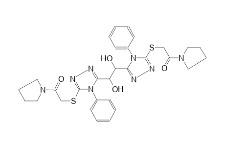 1,2-bis(5-{[2-oxo-2-(1-pyrrolidinyl)ethyl]sulfanyl}-4-phenyl-4H-1,2,4-triazol-3-yl)-1,2-ethanediol
