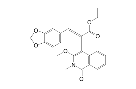 4-Isoquinolineacetic acid, .alpha.-(1,3-benzodioxol-5-ylmethylene)-1,2-dihydro-3-methoxy-2-methy l-1-oxo-, ethyl ester, (E)-