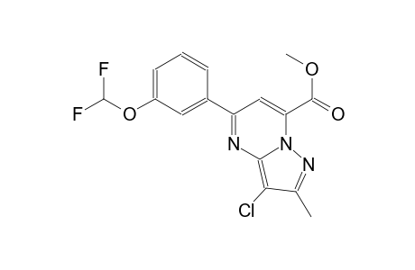pyrazolo[1,5-a]pyrimidine-7-carboxylic acid, 3-chloro-5-[3-(difluoromethoxy)phenyl]-2-methyl-, methyl ester