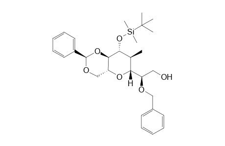 2-(2-Hydroxy-1-benzyloxyethyl)-3-methyl-4-(tert-butyldimethylsilyloxy)-6-phenyltetrahydropyrano[d][1,3]dioxaine
