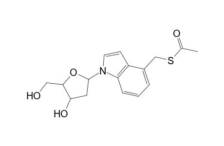 S-Acetyl-N-(2-deoxy.beta.,D-ribosyl)-4-thiomethylindole