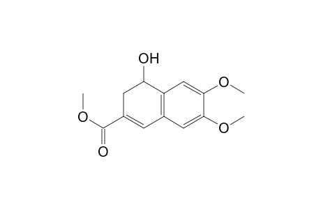 2-Naphthalenecarboxylic acid, 3,4-dihydro-4-hydroxy-6,7-dimethoxy-, methyl ester