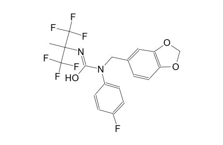 N-(1,3-benzodioxol-5-ylmethyl)-N-(4-fluorophenyl)-N'-[2,2,2-trifluoro-1-methyl-1-(trifluoromethyl)ethyl]urea