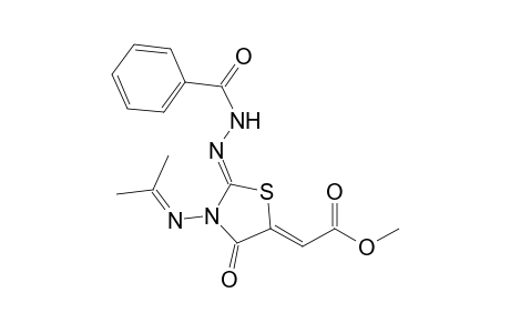 (Z)-Methyl-2-[(Z)-2-(2-benzoylhydrazono)-4-oxo-3-(propan-2-ylideneamino)-1,3-thiazolidin-5-ylidene]-acetate