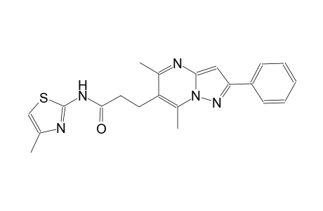 pyrazolo[1,5-a]pyrimidine-6-propanamide, 5,7-dimethyl-N-(4-methyl-2-thiazolyl)-2-phenyl-