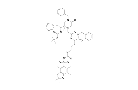 N-[2-[4-BENZYL-(2R)-[(1S)-[(TERT.-BUTOXYCARBONYL)-AMINO]-2-PHENYLETHYL]-5-OXO-PIPERAZIN-1-YL]-ACETYL]-ARG(PBF)-NH-BN