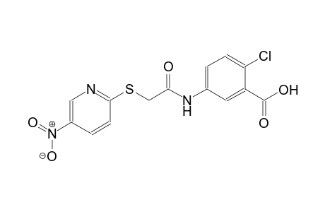 2-chloro-5-({[(5-nitro-2-pyridinyl)sulfanyl]acetyl}amino)benzoic acid