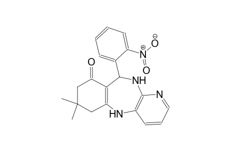 7,7-dimethyl-10-(2-nitrophenyl)-5,6,7,8,10,11-hexahydro-9H-pyrido[3,2-b][1,4]benzodiazepin-9-one