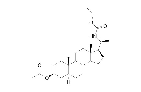 Carbamic acid, [(3.beta.,5.alpha.,20S)-3-(acetyloxy)pregnan-20-yl]-, ethyl ester