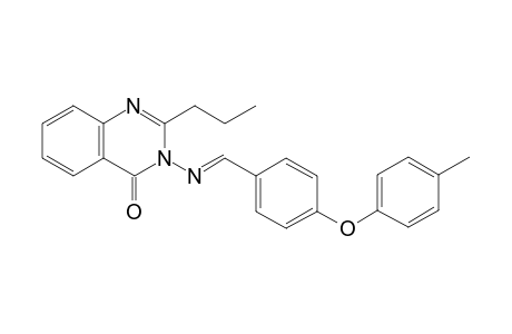 3-{(E)-[4-(4-Methylphenoxy)phenyl]methylidene}amino-2-propylquinazolin-4(3H)-one