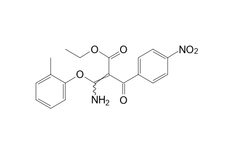 (p-nitrobenzoyl)[1-(o-tolyloxy)formimidoyl]acetic acid, ethyl ester