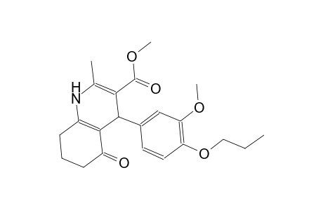 methyl 4-(3-methoxy-4-propoxyphenyl)-2-methyl-5-oxo-1,4,5,6,7,8-hexahydro-3-quinolinecarboxylate