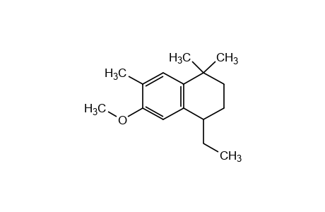 4-ethyl-6-methoxy-1,2,3,4-tetrahydro-1,1,7-trimethylnaphthalene