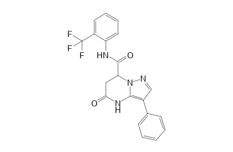 5-Oxo-3-phenyl-N-[2-(trifluoromethyl)phenyl]-4,5,6,7-tetrahydropyrazolo[1,5-a]pyrimidine-7-carboxamide