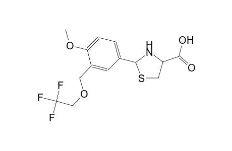2-{4-methoxy-3-[(2,2,2-trifluoroethoxy)methyl]phenyl}-1,3-thiazolidine-4-carboxylic acid