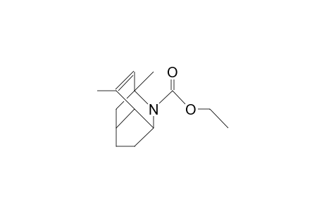 N-Ethoxycarbonyl-1,8-dimethyl-2-aza-tricyclo(4.3.1.0/3,7/)dec-8-ene