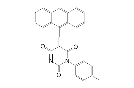 2,4,6(1H,3H,5H)-pyrimidinetrione, 5-(9-anthracenylmethylene)-1-(4-methylphenyl)-