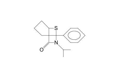 3-Isopropyl-4-phenyl-5-thia-3-aza-bicyclo(4.3.0.0/1,4/)nonan-2-one