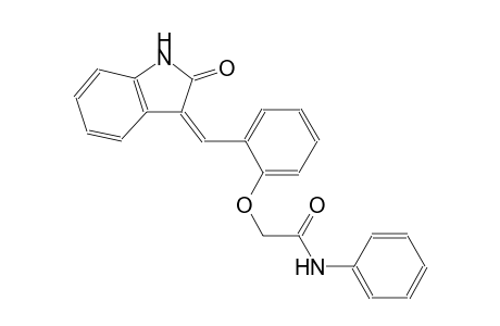 2-{2-[(Z)-(2-oxo-1,2-dihydro-3H-indol-3-ylidene)methyl]phenoxy}-N-phenylacetamide