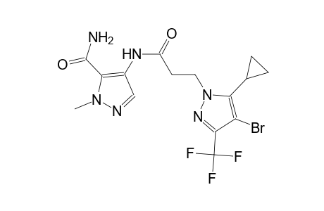 4-({3-[4-bromo-5-cyclopropyl-3-(trifluoromethyl)-1H-pyrazol-1-yl]propanoyl}amino)-1-methyl-1H-pyrazole-5-carboxamide