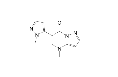 2-METHYL-4-METHYL-6-(1'-METHYLPYRAZOL-5'-YL)-7-OXO-4,7-DIHYDRO-PYRAZOLO-[1,5-A]-PYRIMIDINE