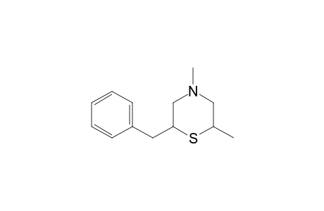 Thiomorpholine, 2,4-dimethyl-6-(phenylmethyl)-, trans-