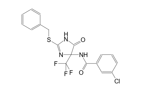 N-[2-(benzylsulfanyl)-5-oxo-4-(trifluoromethyl)-4,5-dihydro-1H-imidazol-4-yl]-3-chlorobenzamide