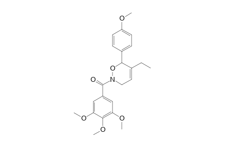5-ETHYL-6-(4-METHOXYPHENYL)-N-(3,4,5-TRIMETHOXYBENZOYL)-3,6-DIHYDRO-1,2-OXAZINE