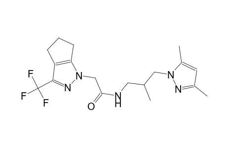 N-[3-(3,5-dimethyl-1H-pyrazol-1-yl)-2-methylpropyl]-2-(3-(trifluoromethyl)-5,6-dihydrocyclopenta[c]pyrazol-1(4H)-yl)acetamide