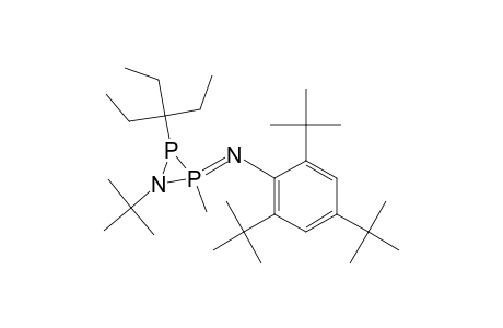 1-( t-Butyl )-2-(1',1'-diethylpropyl)-3-methyl-3-[ (2',4',6'-tri-t-butylphenyl)imino ]-1,2,3.lambda(5).-azadiphosphiridine
