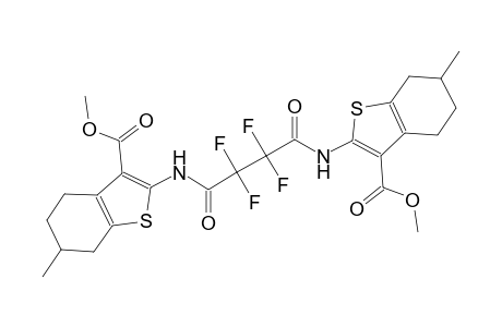 methyl 6-methyl-2-[(2,2,3,3-tetrafluoro-4-{[3-(methoxycarbonyl)-6-methyl-4,5,6,7-tetrahydro-1-benzothien-2-yl]amino}-4-oxobutanoyl)amino]-4,5,6,7-tetrahydro-1-benzothiophene-3-carboxylate