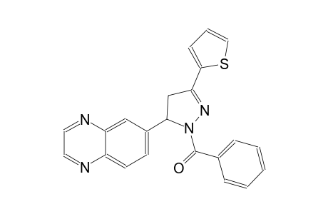 quinoxaline, 6-[1-benzoyl-4,5-dihydro-3-(2-thienyl)-1H-pyrazol-5-yl]-
