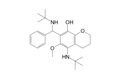 5-tert-Butylamino-7-(tert-butylaminophenylmethyl)-6-methoxychroman-8-ol